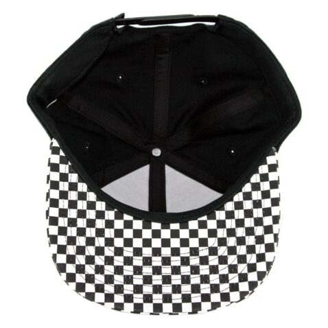 Vans Allover It Snapback Hat Black White Checkerboard