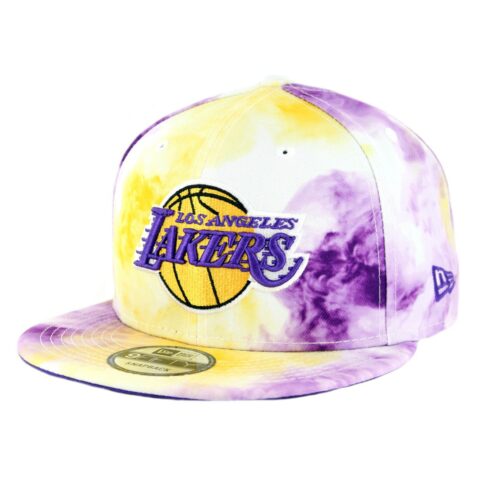 New Era 9Fifty Los Angeles Lakers Color Disturb Snapback Hat Official Team Colors
