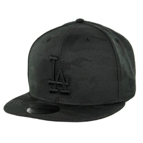 New Era 9Fifty Los Angeles Dodgers Blackout Camo Play Snapback Hat Black