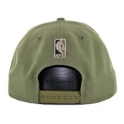 New Era 9Fifty Los Angeles Lakers Camo Trim Snapback Hat Olive Green-Back