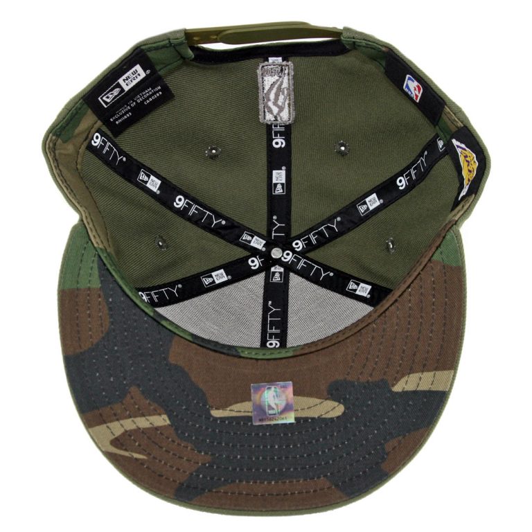 New Era 9Fifty Los Angeles Lakers Camo Trim Snapback Hat Olive Green-Inside New Era 9Fifty Los Angeles Lakers Camo Trim Snapback Hat Olive Green-Inside