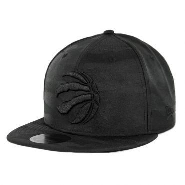 New Era 9Fifty Toronto Raptors Blackout Camo Play Snapback Hat Black