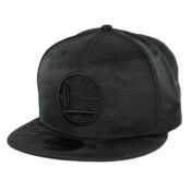 New Era 9Fifty Golden State Warriors Blackout Camo Play Snapback Hat Black