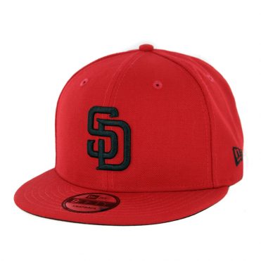 New Era 9Fifty San Diego Padres Snapback Hat Red Black