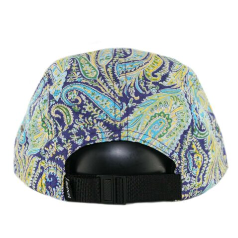 The Quiet Life Pastel Paisley 5 Panel Clipback Hat Aqua