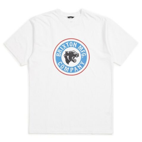 Brixton Forte Standard T-Shirt White Blue