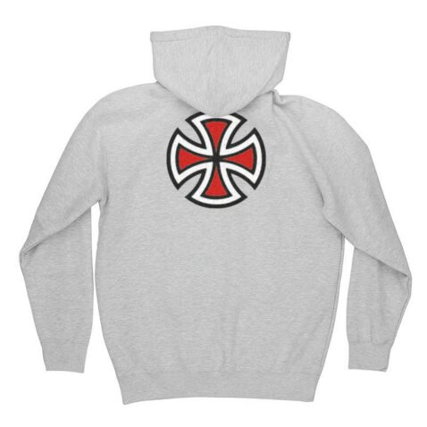 Independent Bar/Cross Pullover Hooded Sweatshirt Grey Heather