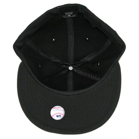 New Era 59Fifty Los Angeles Dodgers Blackout Logo Slick Fitted Hat Black