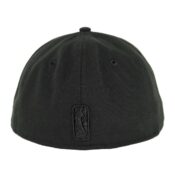 New Era 59Fifty Los Angeles Lakers Blackout Logo Slick Fitted Hat Black-Back