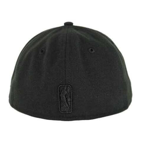 New Era 59Fifty Los Angeles Lakers Blackout Logo Slick Fitted Hat Black - Image 2