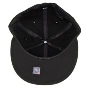 New Era 59Fifty Los Angeles Lakers Blackout Logo Slick Fitted Hat Black-Inside