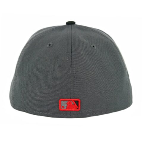 New Era 59Fifty San Diego Padres Fitted Hat Graphite Black Red - Image 2