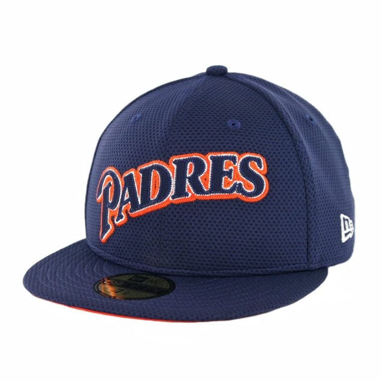 New Era 59Fifty San Diego Padres 1997 Jersey Mesh Fitted Hat Navy New Era 59Fifty San Diego Padres 1997 Jersey Mesh Fitted Hat Navy