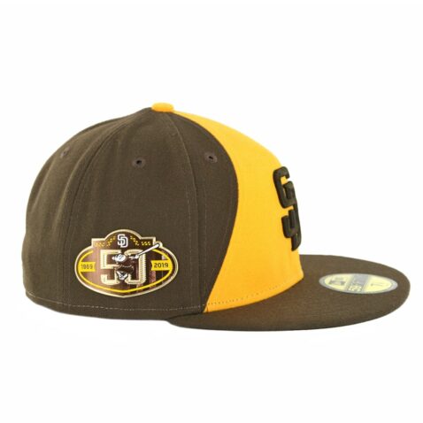 New Era 59Fifty San Diego Padres Alt 2 50th Anniversary Fitted Hat Brown