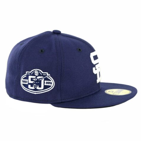 New Era 59Fifty San Diego Padres 50th Anniversary Fitted Hat Light Navy
