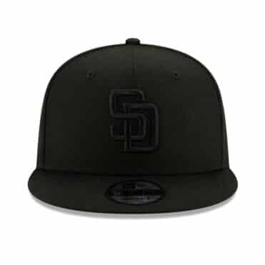 New Era 9Fifty San Diego Padres Basic Snapback Hat Black Blackout