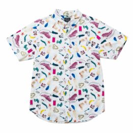 The Quiet Life Hoeckel Short Sleeve Button Down Shirt White
