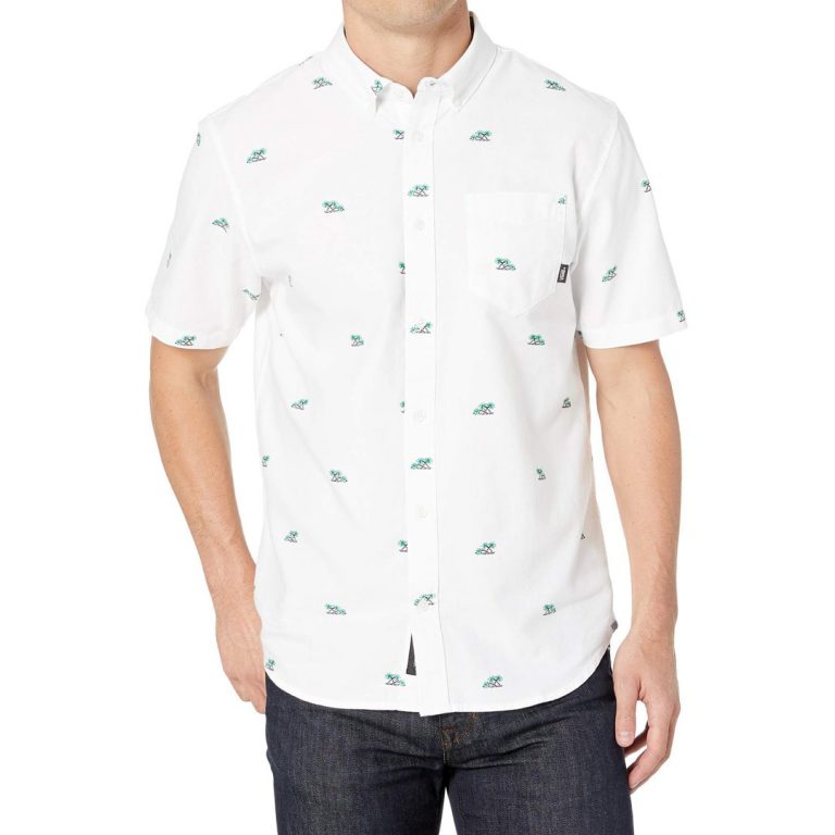 Vans Houser Short Sleeve Buttondown Shirt Palm Ditsy
