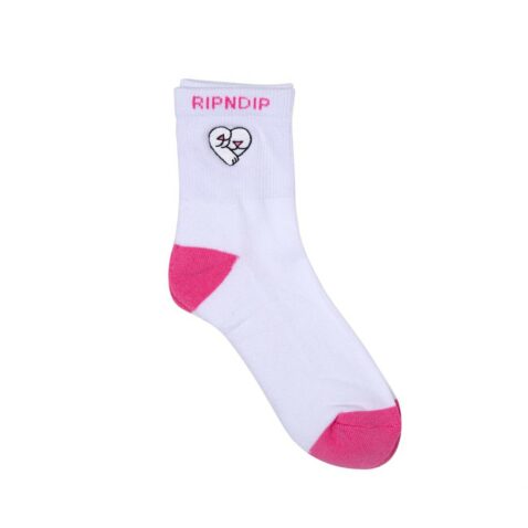 Rip N Dip Love Nerm Mid Socks White Pink