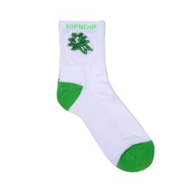 Rip N Dip Tucked In Socks White Green