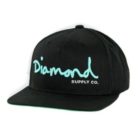 Diamond Supply Co OG Script Snapback Hat Black