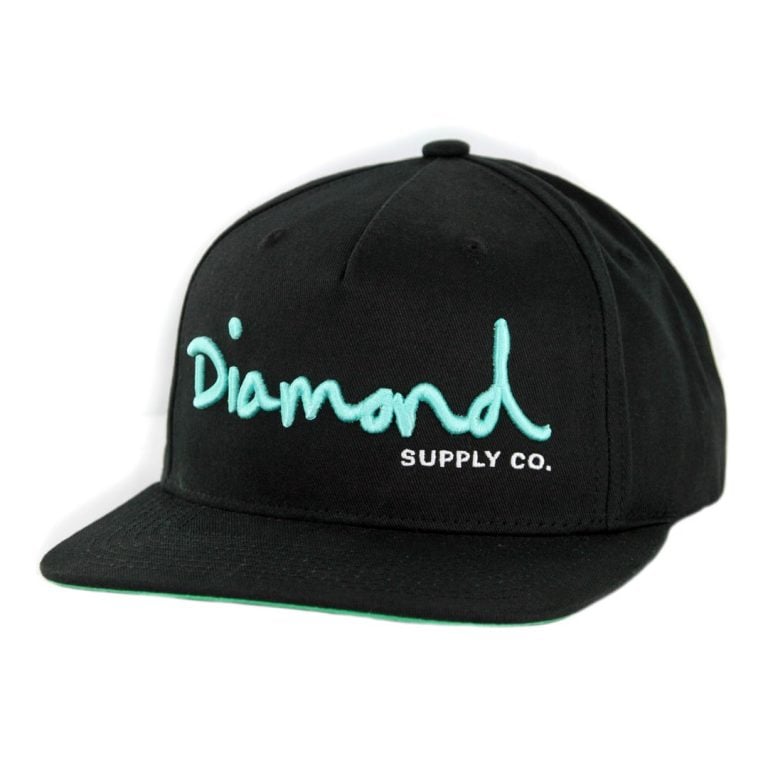 Diamond Supply Co OG Script Snapback Hat Black