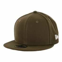 New Era 9Fifty Plain Blank Snapback Hat Brown