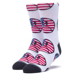 HUF Bummer USA Sock White