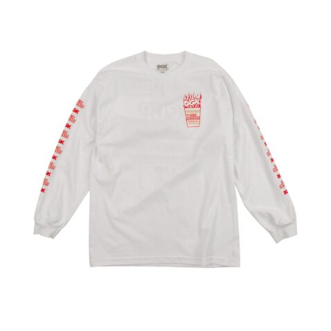 DGK x Cup Noodles Logo Long Sleeve T-Shirt White
