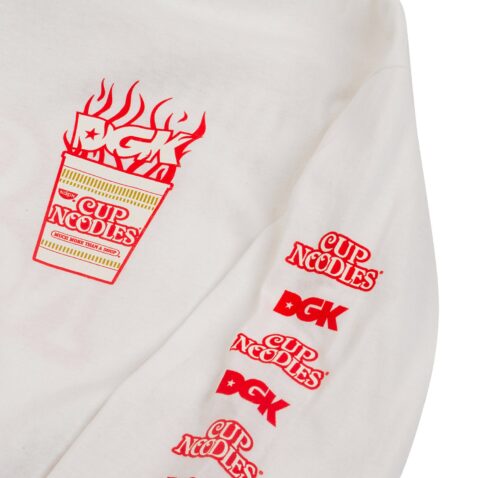 DGK x Cup Noodles Logo Long Sleeve T-Shirt White