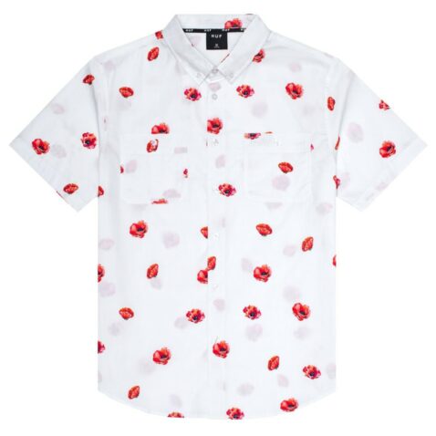 HUF Poppy Woven Shirt White