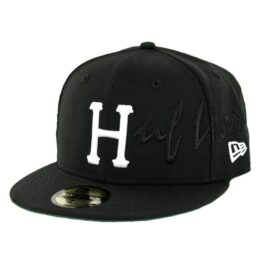 HUF Scripted New Era 59Fifty Fitted Hat Black