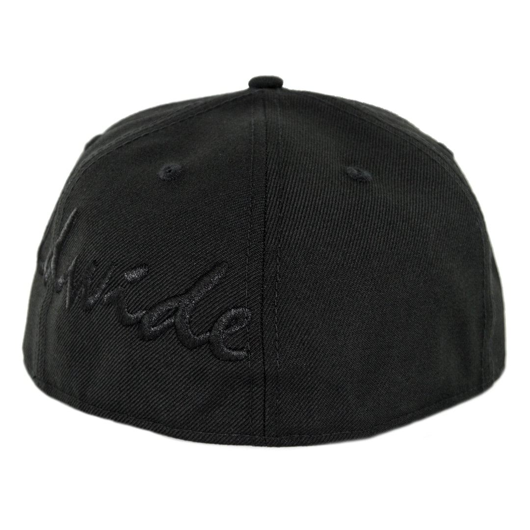 HUF Scripted New Era 59Fifty Fitted Hat Black | Billion Creation