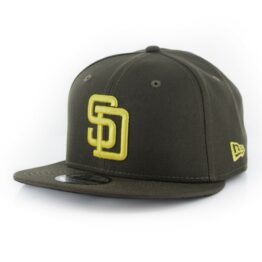 New Era 9Fifty San Diego Padres Cooperstown Snapback Hat Brown Gold