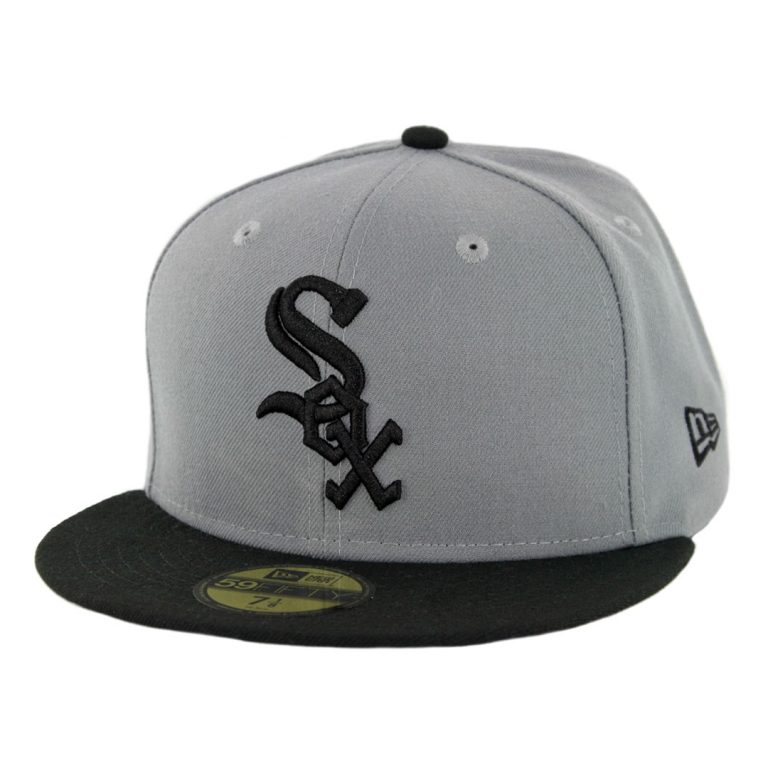New Era 59Fifty Chicago White Sox Fitted Hat Storm Grey Black New Era 59Fifty Chicago White Sox Fitted Hat Storm Grey Black