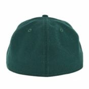 New Era 59Fifty Plain Blank Fitted Hat Dark Green - Back