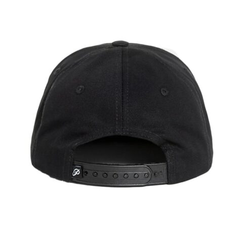 Primitive Nuevo Script Snapback Hat Black White