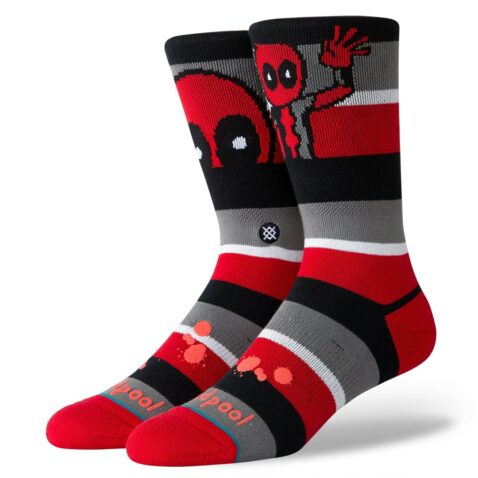 Stance Deadpool Stripe Sock Red