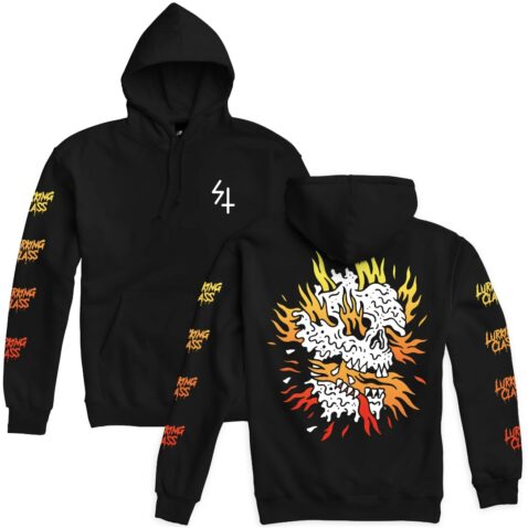 Sketchy Tank Inferno Pullover Hooded Sweatshirt Black