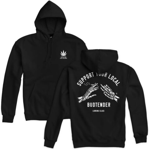 Sketchy Tank Budtender Pullover Hooded Sweatshirt Black