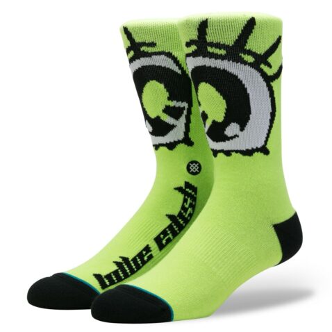 Stance x Billie Eilish Anime Eyes Sock Neon Green