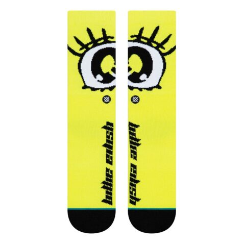 Stance x Billie Eilish Anime Eyes Sock Neon Yellow - Image 2