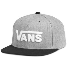 Vans Drop V II Snapback Hat Heather Grey Black