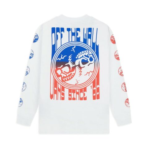 Vans Gradient Skull Long Sleeve T-Shirt White