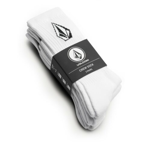 Volcom Full Stone 3 Pack Sock White