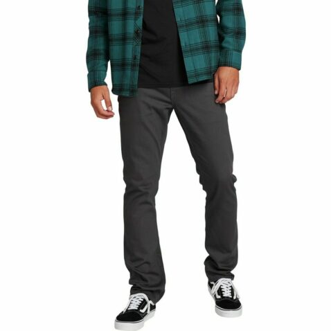 Volcom Solver 5 Pocket Slub Denim Pants Asphalt Black - Image 2