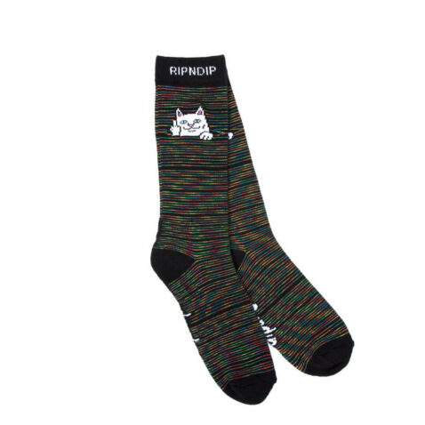 Rip N Dip Peeking Nermal Socks Black Space Dye