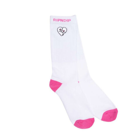 Rip N Dip Love Nerms Sock White Pink