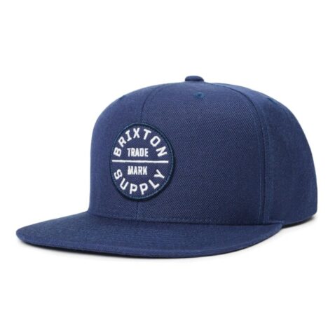 Brixton Oath III Snapback Hat Washed Navy