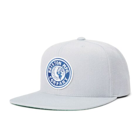 Brixton Rival Snapback Hat Aluminum